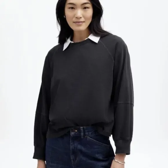 Madewell | NEW Relaxed Long Sleeve Raglan Tee Pale Blush Size Small - Picture 10 of 10